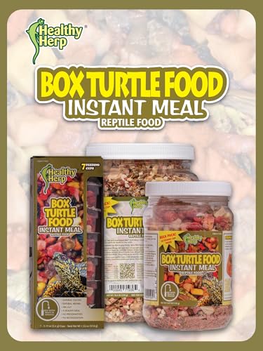 Healthy Herp Box Turtle Food Instant Meal for Reptiles - Nutritious Turtle Food, Tortoise Habitat Accessories, Tortoise Food - Made in USA, Quick Prep - 5.07 oz (145g) - size: 5.07 Ounce (Pack of 1), style: Jar