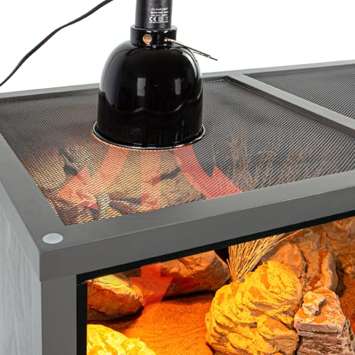 120 Gallon Reptile Tank, 48 x 24 x 24 Wooden Reptile Terrarium with Sliding Door & Top Screen Ventilation, Suitable for Bearded Dragon Ball Python Gecko Lizard, Better Insulation