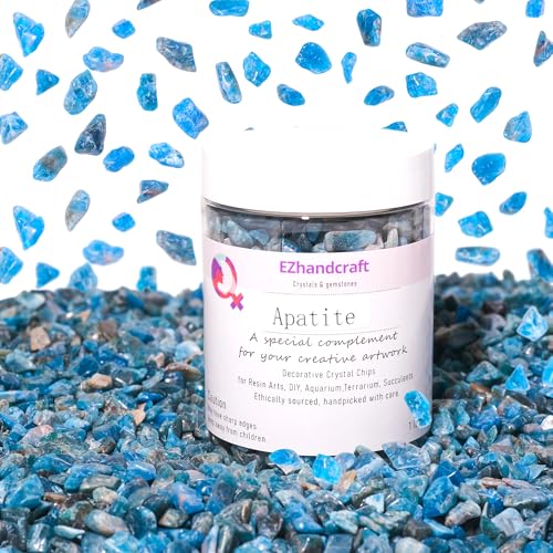 Apatite Crystal Chips Bulk 1lb, 900+ Pieces, 5-8mm Natural Gemstones - color: Apatite, size: 1LB