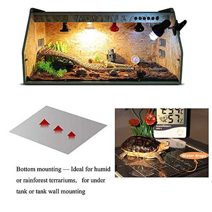 KABASI Reptile Heat Mats with Temperature Adjustment, 2nd-Gen 25W | Non-Adhesive Reptile Heating Pad, Waterproof Under Tank Terrarium Heating Mat for Tortoise Snakes, 16.5x8.7 inch