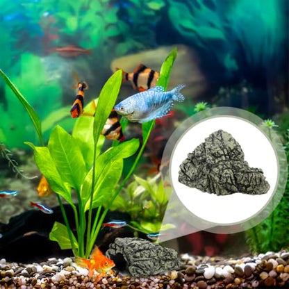Natural Rock Reptile Hide Cave, 3.15 in Diameter, L | Lizard Turtle Snake Gecko Habitat, Aquarium Terrarium Decoration, Non Slip Surface Texture, Secure Retreat Area - size: 5.3 x 4.3 x 3.1 in