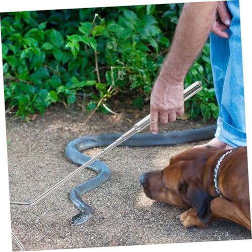 Snake Hook Reptile Catcher Tool Stainless Steel Design for Safe Handling of and Other Wildlife Portable and User-Friendly for Beginners and Experts