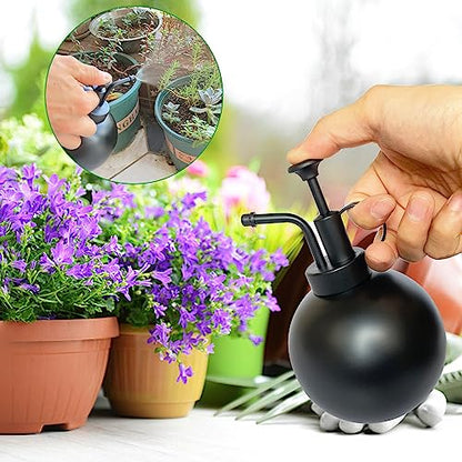 Stainless Steel Plant Sprayer, Small Watering Can, Modern Gardening Tool for Indoor Potted Plants - color: 17oz/matte black