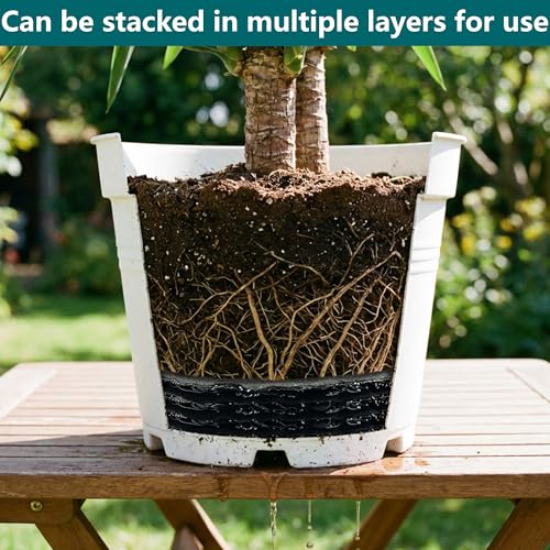 EBaokuup 2 Pcs Plant Pot Drainage Insert Discs, 12 Inch Thickened Mesh Pot Drainage Discs, Lightweight Planter Pad Insert to Prevents Soil Loss Indoor Outdoor - color: 12 Inch-2 Pcs