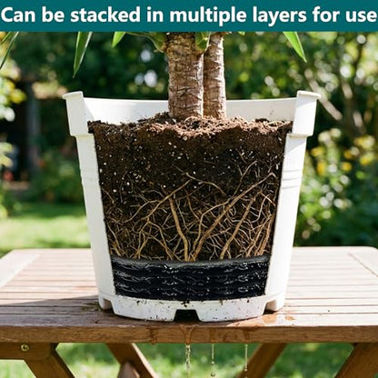 EBaokuup 2 Pcs Plant Pot Drainage Insert Discs, 12 Inch Thickened Mesh Pot Drainage Discs, Lightweight Planter Pad Insert to Prevents Soil Loss Indoor Outdoor - color: 12 Inch-2 Pcs
