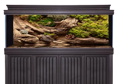 48x24 inches Aquarium Fabric Background Composition of Lichen Withered Tree Aquarium Background Fish Tank Aquatic Plants Background - size: 48X24inch