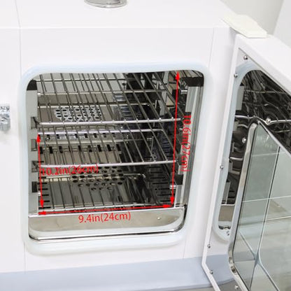 20L Lab Incubator and Drying Oven Constant Temperature RT+5-300℃ Laboratory Incubator for Seed Germination Medical Science 304 Stainless Steel 110v 600w