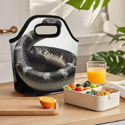 Cobra Snake Lunch Bag for Women/Men, Lunch Box Bag Insulated, Lunch Tote Reusable Portable for Work Outdoor Travel And Picnic Beach