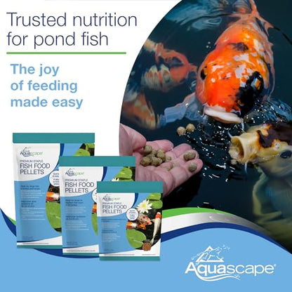 Aquascape Premium Staple Fish Food Pellets for Small to Medium Pond Fish, Medium Pellet, 2.2 Pounds | 98868 - size: 2.2 Pound (Pack of 1), style: Medium Pellet