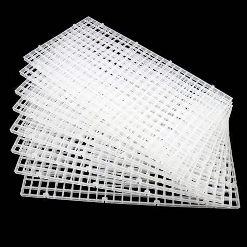Aquarium Fish Tank Bottom Isolation 8 Pcs, Plastic Egg Crate Grid | Divider Tray Egg (S 8pcs) - size: S 8pcs
