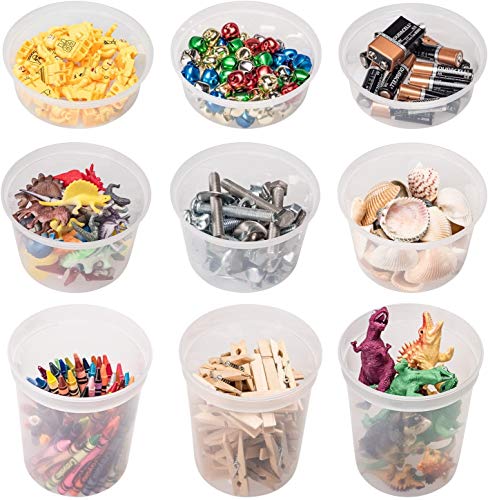DuraHome Food Storage Containers with Lids 8oz, 16oz, 32oz Freezer Deli Cups Combo Pack, 70 Sets BPA-Free Leakproof Round Clear Takeout Container Meal Prep Microwavable (70 Sets - Mixed sizes) - style: 70 Sets - Mixed sizes