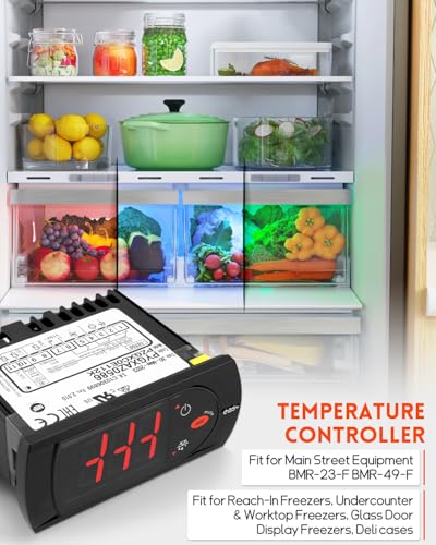 Digital Temperature Control Thermostat for PZGXC0E112K with Temperature Sensor Probes 115，Fit for Carel/ Main Street Equipment BMR-23-F BMR-49-F