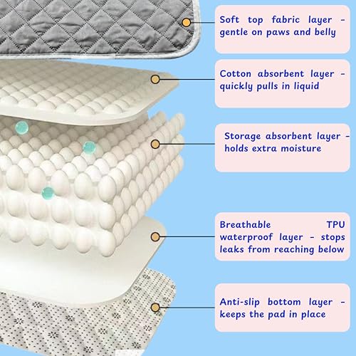 Bearded Dragon Diapers Bedding Mat Accessories, Adjustable Diaper, 2pcs Cleaning Mat for Picnic Travel, Bearded Dragon Diapers Accessories Reusable Pad, Reptile Carrier Essentials (2 Reusable Pad) - color: 2 Reusable Pad