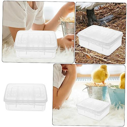 HANABASS Compartment Plastic Reptile Egg Incubator Tray for Hatching Lizards Snakes and Frogs Lightweight Design with Transparent Cover for Easy Observation and Management