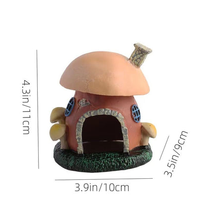 Miniature Mushroom Statue Toad House Small Fish Habitat, Suitable for Various Fish and Amphibians, Including Turtles, Toads, and Hiding Houses of Different Sizes