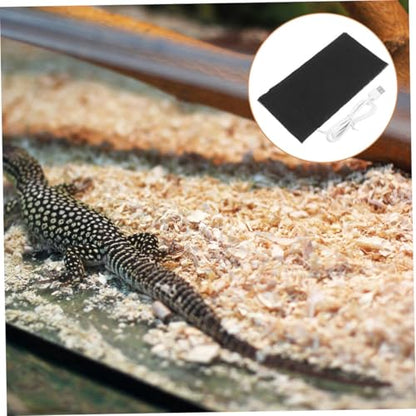 Abaodam 2pcs USB Heat Mat for Small Pets Gentle Skin-Friendly Heating Pad for Reptiles Hamsters and Safe Under Tank Heater for Terrariums and Pet Enclosures