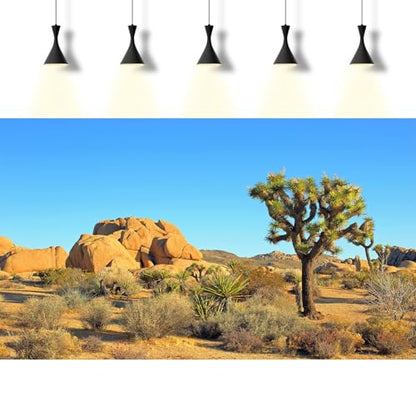 Desert Reptile Tank Background Joshua Tree Rocks Desert Terrarium Background Desert Landscape Reptile Terrarium Background Rocky Bush Reptile Habitat Background Bearded Dragon Tank Background 24x12in - color: Gobi Brown, size: 24(W)x12(H)inches/ 60(W)*30c