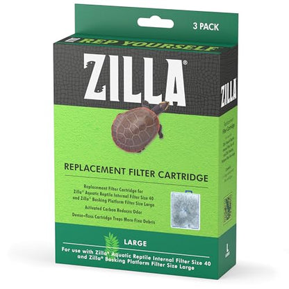 Zilla Reptile Pet Terrarium Water Filter Replacement Cartridge, Large, 3-Pack | Pet - size: Large