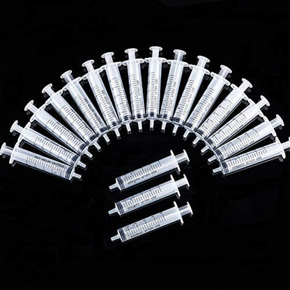 20 Packs Plastic Syringe with Measurement, Suitable for Measuring, Watering, Refilling - size: 10 ml