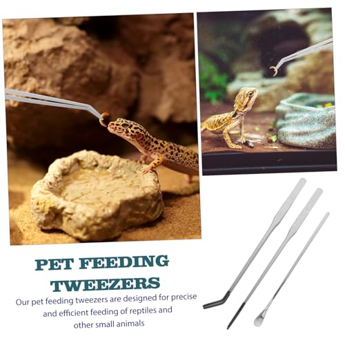 balacoo 1 Set Reptile Feeding Tweezers Ergonomic Tongs for Fish Tanks Terrarium Precision Pet Feeding Tools for Reptiles Pet Shops
