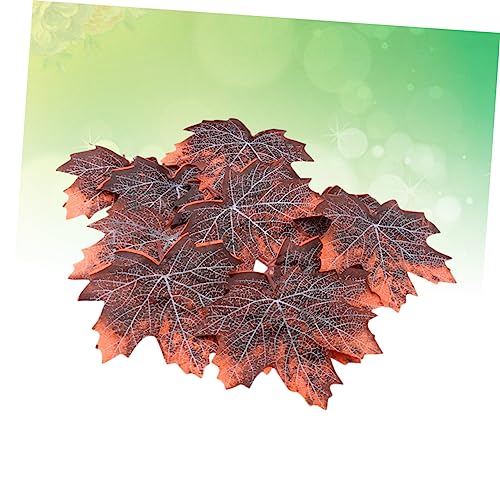 BESPORTBLE Reptile Enclosure Decor 12pcs Maple Leaf Litter Pet Supplies Realistic Reptile Plants for Snake Lizard