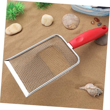 Mipcase Cat Litter Scoop Durable Stainless Steel Poop Scooper for Cat Litter Boxes Mesh Design for Precision Cleaning Corner Reach for and Reptile Habitats