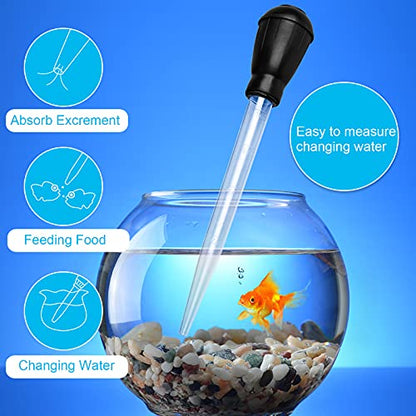 WEAVERBIRD Manual Fish Tank Water Changer Aquarium Dropper, 30ml Aquarium Clean Pipette Dropper, Fish Tank Cleaning Waste Remover, Aquarium Gravel Cleaning Straw, Black - color: Black