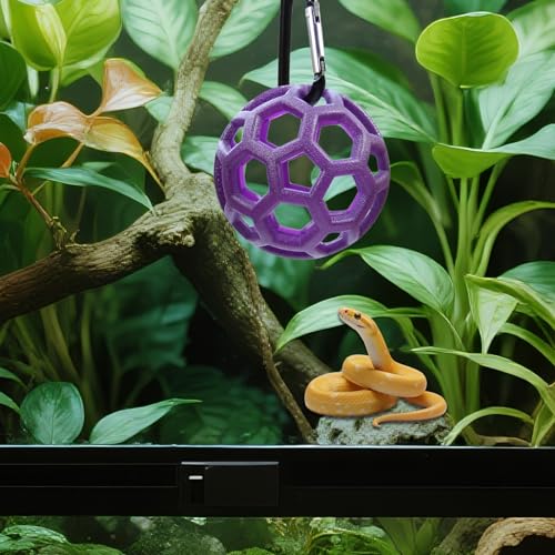 Slim Snake Climbing Accessories Reptile Climbing Ball, Jungle Gym Ball for Small Ball Python Playground Climbing, Snake Enrichment Exercise Snake Balls (Purple) - color: Purple