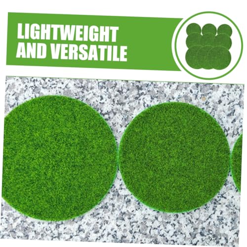 9pcs Micro Landscape Artificial Moss Rug Terrarium Moss Decor Green Faux for Planters Safe Artificial Mat Garden Accessory