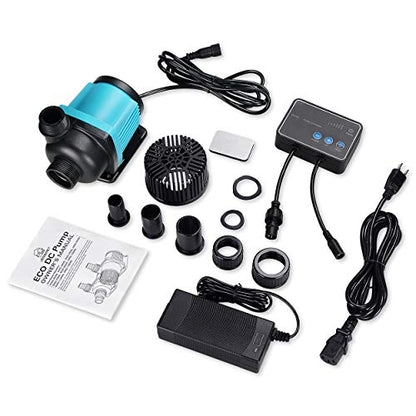 1250gph Aquarium 24V DC Water Pump with Controller, Submersible and Inline Return Pump for Fish Tank,Aquariums,Fountains,Sump,Hydroponic,Pond,Freshwater and Marine Water Use (32W,13.1FT) - size: 1250GPH,32W,13.1FT