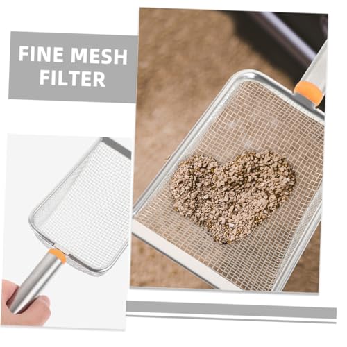 Stainless Steel Cat Litter Scoop Non Stick Sifting Tool for Easy Cleaning Fine Mesh Design for Litter Box Reptile Waste Practical Pet Accessory for Cat Owners