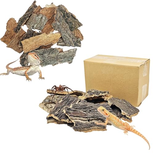 BNOSDM Reptile Cork Bark Substrate Tortoise Bedding for Lizard, Crested Gecko