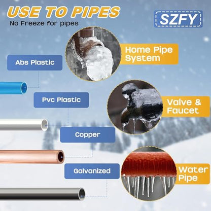 3FT~200FT Heat Tape for Water Pipes -40°F Deicing Pipe Heat Cables for Roof (80FT) - size: 80FT
