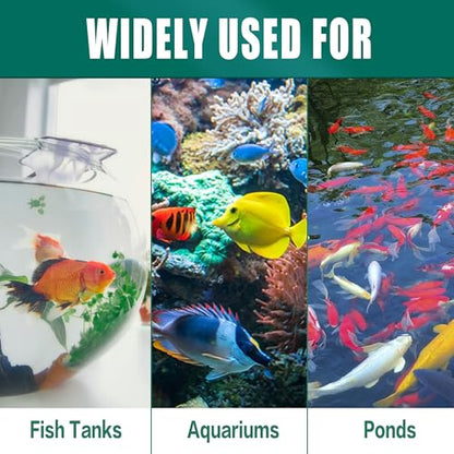 Ammonia Test Strips for Fish Tank, 50ct Ammonia Aquarium Test Strips | Accurate Water Testing for Saltwater & Freshwater Aquariums & Ponds, Easy to Use Aquarium Water Test Kit - color: ammonia test strips