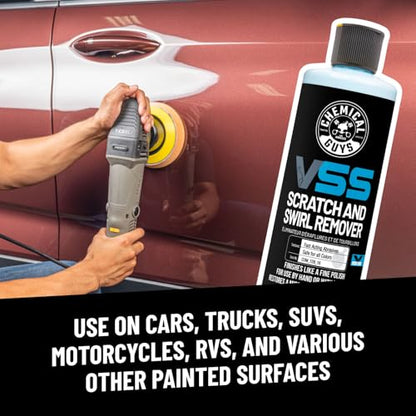 Chemical Guys, VSS One-Step Scratch & Swirl Remover, Cut & Polish, 16 oz | Cuts scratches and swirls then finishes to a high gloss in one step, safe on clear coat and ceramic paint