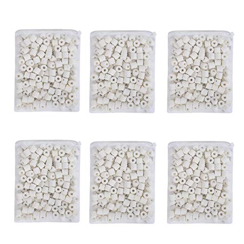 Aquarium Premier Bulk Bio Ceramic Rings Canister Filter Media, 6 lbs | Canister Filter Fresh Water, Sea Water Fish Tank, Koi Fish Pond Reef Filter - size: 6 lbs
