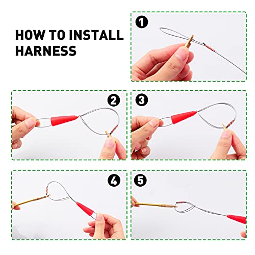 50 FT Wire Fishing Kit Fiberglass Connectable Fish Tape Wire Puller Cable Pulling Pull Push Kit With Hook In Transparent Tube, Green - color: green