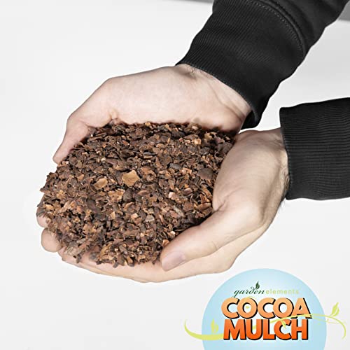 Garden Elements 100% Natural Cocoa Bean Shell Mulch for Gardens, Flower Beds, Potted Plants, and Mulching, 2 cu ft