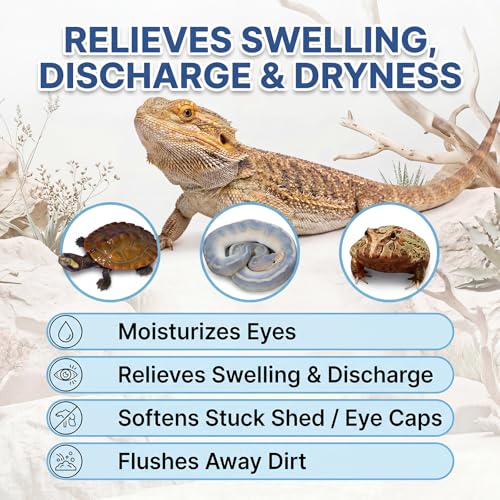 Lunza Reptile Eye Drops 30ml, Cleanses & Moisturizes, for Bearded Dragons, Turtles, Snakes, Lizards & Amphibians, with Manuka Honey & Hyaluronic Acid