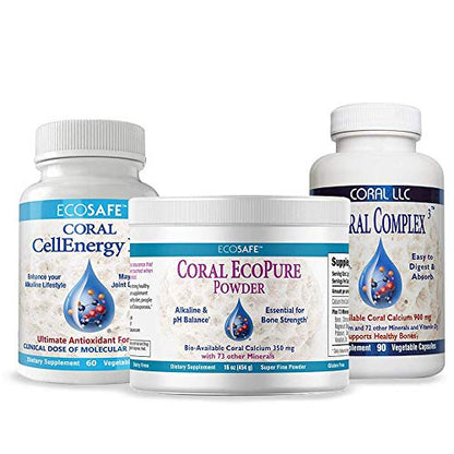 Coral Ecopure Powder, Coral Calcium Powder Supplement with Coral Minerals - 16 Ounces - size: 32 Ounce (Pack of 1)
