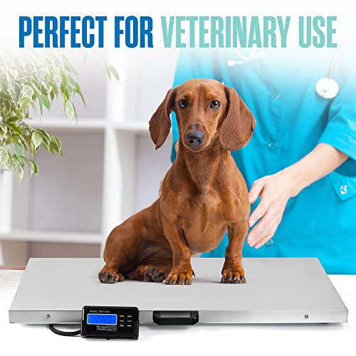 Dog Scale, Dog Scale for Large Breed, Pet, Shipping, 440 Lb, 41x21 Platform | Houseables Livestock, Pet Weight, Animal, Veterinary, Sheep, Goat, Pig, Packages, Weighing, Puppy, Vet, Heavy Duty, Digital