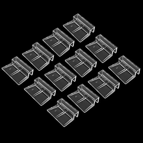 Aquarium Lid Clips, 8MM, 12 Pack | DIY Aquarium Lid Holder, Clear Acrylic, Fish Tank Support, Aquarium Glass Holder - size: 8MM