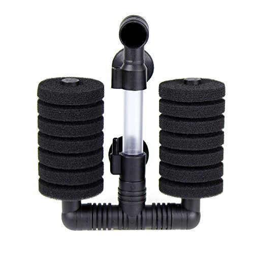 AQUANEAT 1 Pack Double Bio Sponge Filter, for Fry, Betta, Shrimp, Nano, Aquarium Fish Tank - size: Small 1pc