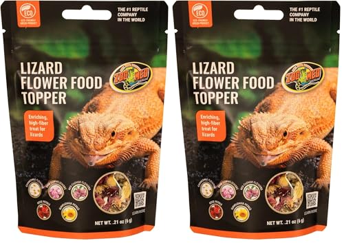 Zoo Med Lizard Flower Food Topper, 0.21 oz. (Pack of 2) - size: 0.21 Ounce (Pack of 2)