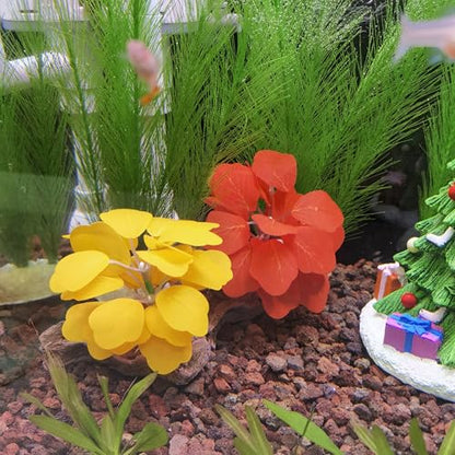 M2cbridge Plastic Fish Tank Plants Soft Silk Water Grass Reptile Waterweed for Terrarium Simulate Aquatic and Aquarium Landscape(2pcs,8") - size: 2pcs,8"