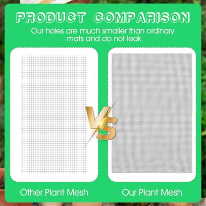 Ouligay 10pcs 11.8 X 7.8inch Flower Pot Hole Mesh Pad, Plastic Mesh Sheet, Keep Soil from Flowing Away,Bonsai DIY Drainage Netting Pot Bottom Grid Mat, Grey - color: Gray