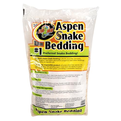 Zoo Med Aspen Snake Bedding 8qt (Pack of 6) - color: Whites & Tans, size: 8 quart (Pack of 6)