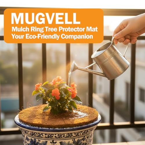 Coco Coir Mulch for Landscaping, 24 Inch Coconut Liners for Planters, 3 Pcs Coconut Fiber Tree Ring, Plant Covers from Animals,Dirt and Tree Protectors - size: 24in-3pcs