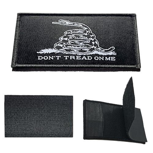 3Pcs Dont Tread On Me Flag Patch 2x3 Inch, Hook Loop Tactical Embroidered Armband Gadsden Snake Flag Patches for Backpack Hat Vest Jacket.