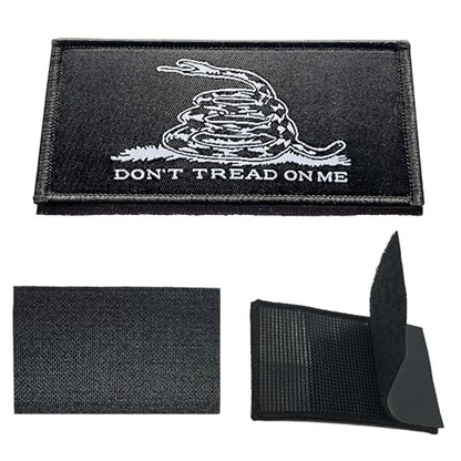 3Pcs Dont Tread On Me Flag Patch 2x3 Inch, Hook Loop Tactical Embroidered Armband Gadsden Snake Flag Patches for Backpack Hat Vest Jacket.